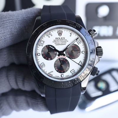 ROLEX Daytona Stainless Steel 7750 Movement Sapphire Glass White Black Watch